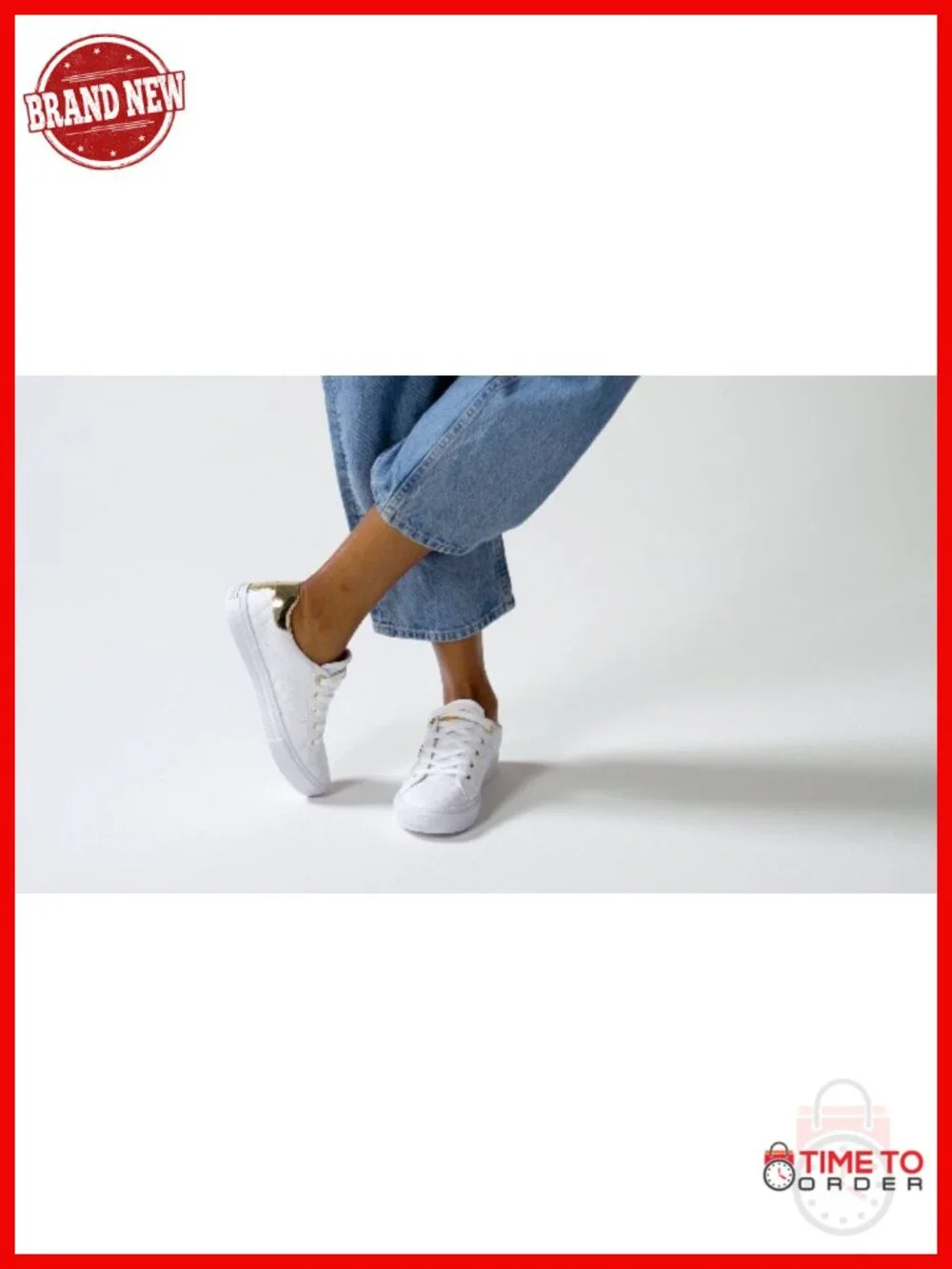 Quilted Faux Leather Fashion Sneakers with Lace-Up Closure